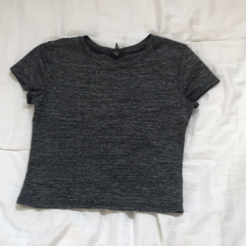 Grey cropped t shirt from forever 21